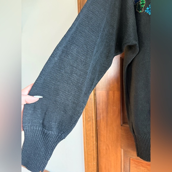 Vintage JJ FARGO 80s Sequined Floral Sweater ✨ - Picture 3 of 5